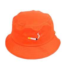 1 pieza Sombrero de cubo bordado "NO CHILL" para hombres, gorra de protección solar para exteriores, casual para primavera/verano, viajes, playa, protección UV, festivales, vacaciones - multicolor - Ver 6