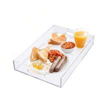 1pc Premium Transparent Acrylic Fruit Plate, Hotel & Home Use Storage Tray, Acrylic Cosmetic Organizer Box - Clear - View 3