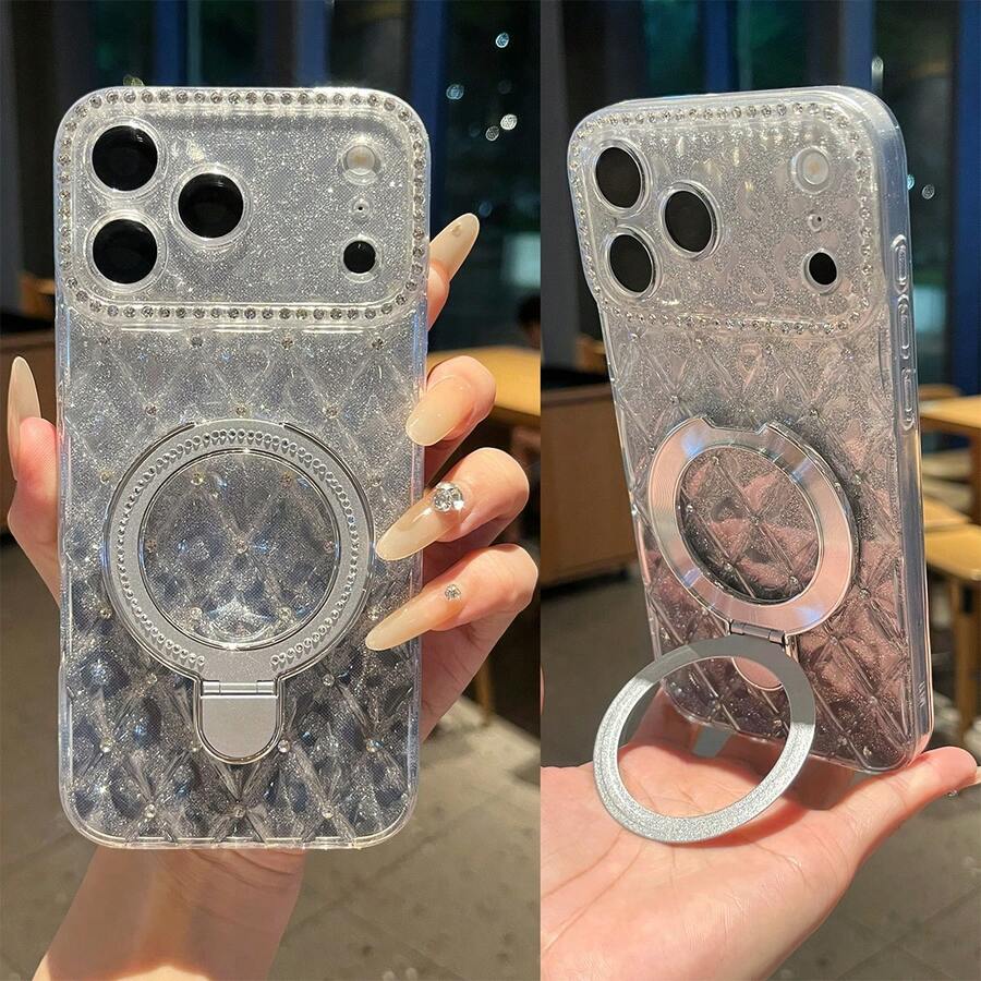 Ốp lưng điện thoại trong suốt lấp lánh với hình dán 3D và lớp keo tự dính chống trượt, tương thích với iPhone 17/16 PROMAX/16 PLUS/16 PRO/16/15 PROMAX/15 PLUS/15 PRO/15/14 PROMAX/14 PLUS/14 PRO/14/13 PROMAX/13 PRO/13/12 PROMAX/12 PRO/12/11 PROMAX/11 PRO/11/XSMAX/XR/XS/7/8 PLUS/7/8/ Ốp lưng chống sốc. - Trong sáng - Xem 1