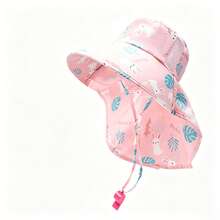 1件儿童防晒披肩帽，夏季男女宝宝透气大帽檐遮阳帽 - 彩色 - 查看 8