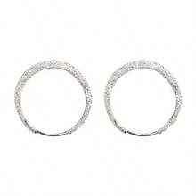 Jane 1 Đôi bông tai bạc Sterling hình hoa baby's breath kiểu dáng mới, lấp lánh, cao cấp, dành cho nữ. - Bông tai lấp lánh - Xem 7