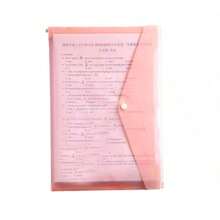 (Random Color) 5/10pcs Plastic Envelopes File Folders, A4 Size Waterproof Plastic Document Bags With Snap Closure, Colorful File Folders For Work Office Home Document Storage - Multicolor - View 4