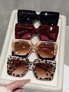 4-5pcs Vintage All-Match Elegant Living Women Fashion Eyeglasses For Musical Festival Street-Photography Tropical Beach Vacay Accessories - Multicolor - View 5