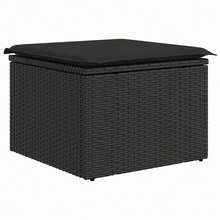 vidaXL Gartensofa-set 7 pcs Schwarz Poly-Rattan - nero - Visualizzare 7