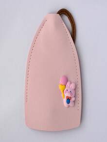 创意抽拉式钥匙扣，时尚PU皮革汽车钥匙链，大容量便携式钥匙收纳器，波西米亚风格 - 彩色 - 查看 2