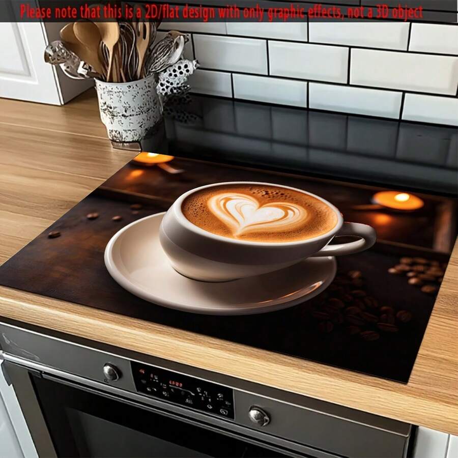 1pc Love Coffee Theme Style Coffee Machine Mats, Dish Mats, Tableware Mats, Table Mats, Especially Suitable For Coffee Machines And Coffee Pots, Bar Mats, Bar Accessories, Very Suitable For Kitchen Use.