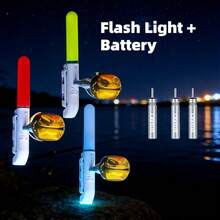 Set de 3/6 piezas + baterías Luz LED verde roja intermitente para varilla de pesca, campanas de mordida, herramientas de alarma (baterías incluidas) - Multicolor - Ver 19