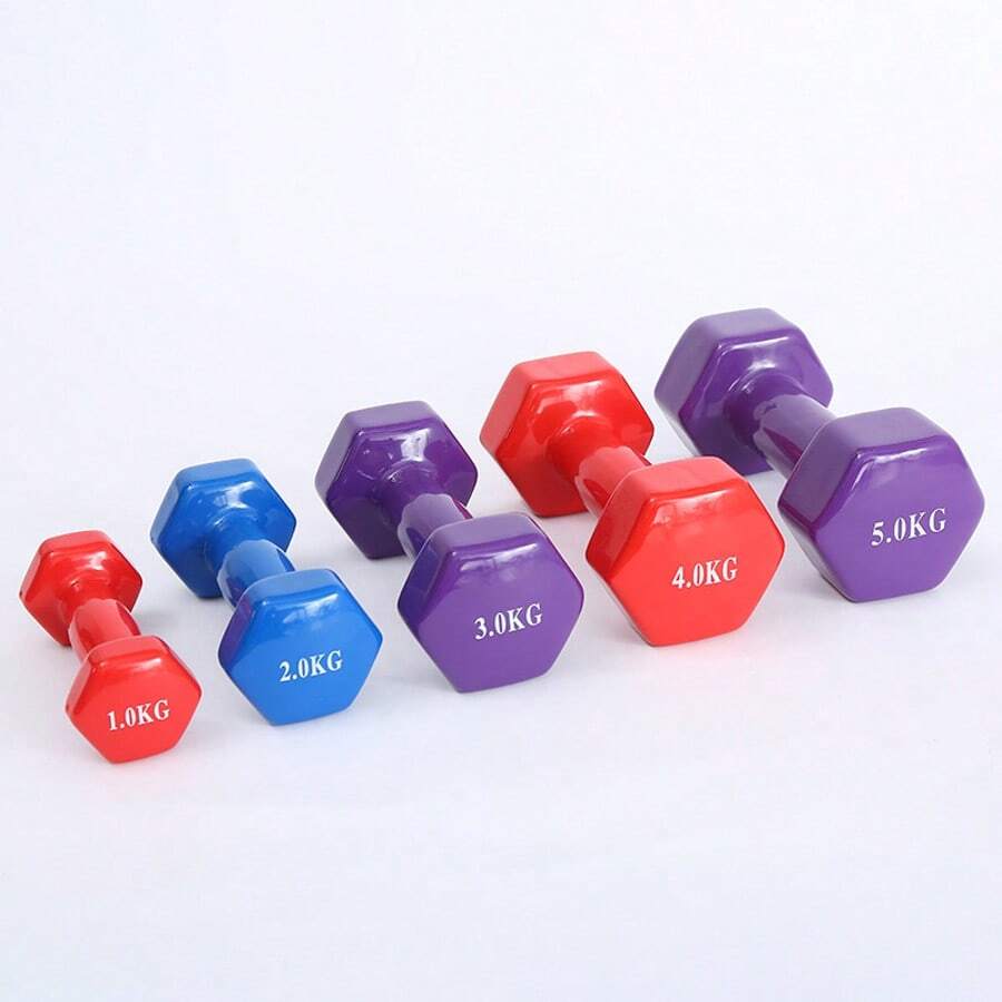 2 Pieces . Fitness Dumbbells Are Available In Multiple Specifications, Suitable For Strength Training And Muscle Shaping. Made Of Sturdy Metal, They Feature Anti-Slip And Wear-Resistant Properties And Can Be Used At Home, In Gyms And Offices - Random Color - View 1