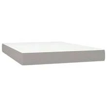 vidaXL Boxspringbett Mit Matratze Hellgrau 140x190 Cm Stoff - Grau - Übersicht 6