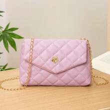 Women Shoulder Bags - Camellia Quilted Chain Bag - View 3