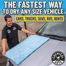 Chemical Guys Woolly Mammoth Toalla de Microfibra para Secadora 36" x 25" CochesCamiones Todoterrenos Autocaravanas Hogar Mascotas Suciedad Azul - Azul / Patchwork - Ver 5