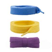 3 Pairs Wide Flat 0.79 Inch Classic Casual Sports Shoelaces - Multicolor - View 12