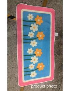 1 pièce Tapis décoratif à fleurs roses sur fond bleu, décoration de chambre douce, tapis décoratif mignon, tapis de jeu adorable, tapis décoratif, décoration de chambre, petit tapis, tapis, décoration de la maison, tapis d'extérieur, tapis lavable, cadeau de remise des diplômes/fête des mères - Multicolore - Voir 10
