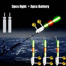 NEW 2/6pcs Fishing Rod Tip Light +CR425 Battery Set Fishing Electronic Throwing Rod Luminous Stick Light LED Removable Float Night Tackle Red/Green/White Blasting Flash Night Bite Tools CR425 (Batteries Included) - Multicolor - View 13