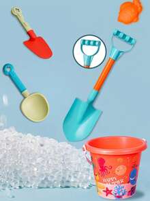 16pcs Beach Toy Set, Summer Pool Game Toys, Outdoor Beach Toy Set, Includes Bucket, Shovel And Sand Building Tools. Ideal Summer Gift For Kids, Suitable For Sand Digging And Water Play. Perfect For Outdoor Games, Beach Trips And Camping - Multicolor - View 6