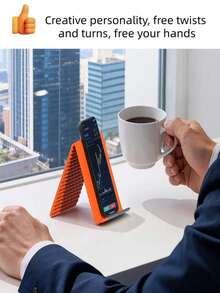 Giá đỡ điện thoại/máy tính bảng/máy tính xách tay bằng silicon có thể gập lại, giá đỡ linh hoạt sáng tạo, đồ chơi giảm căng thẳng, giá đỡ có thể gập lại, phụ kiện du lịch, người bạn đồng hành khi xem phim trực tuyến, vật dụng thiết yếu trong gia đình. - Nhiều màu - Xem 3
