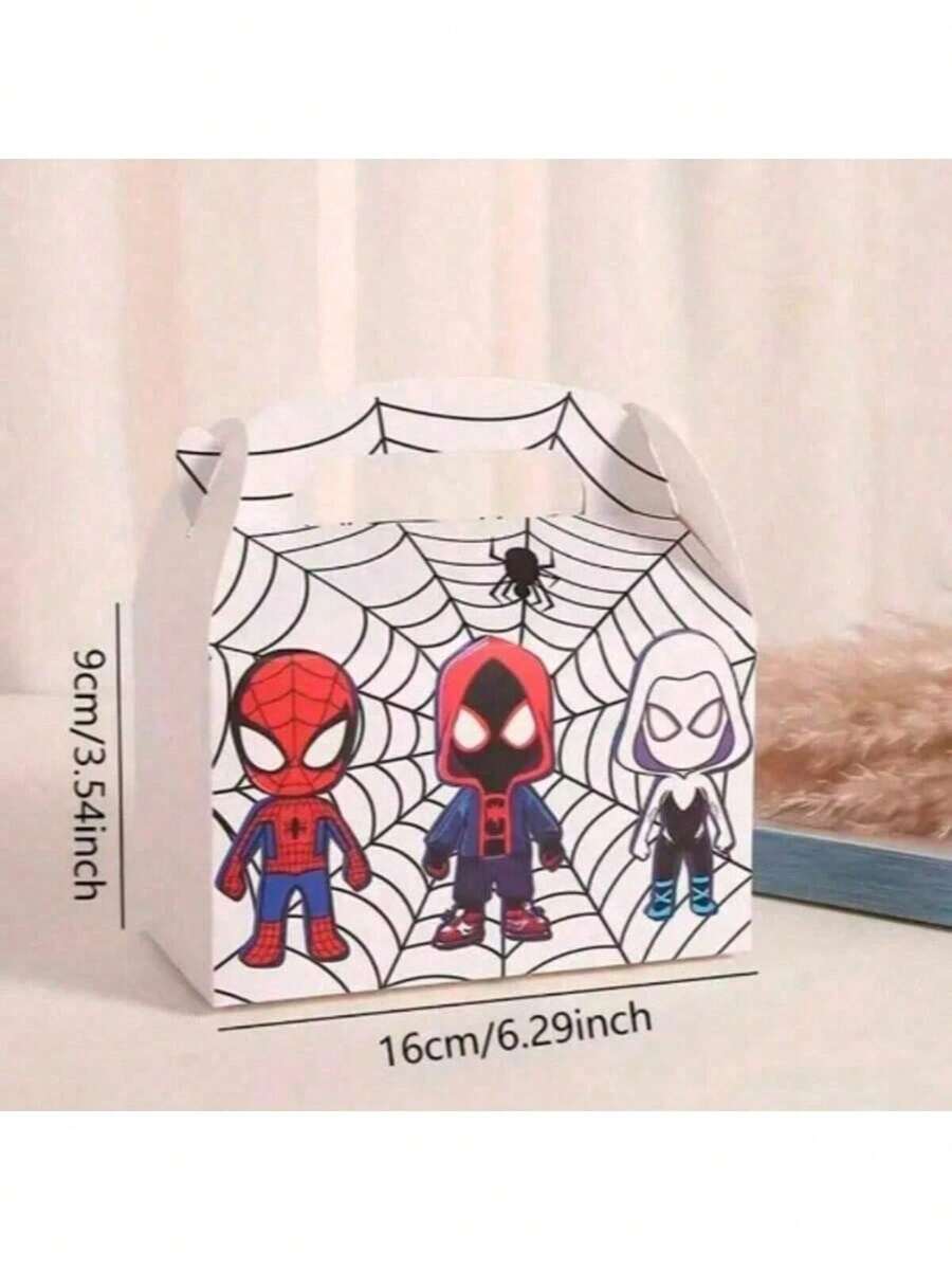 12pcs Theme Party Favor Boxes, Superhero Candy Boxes, Birthday Gifts/Party Favors/Special Toys - Multicolor - View 1