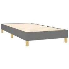 vidaXL Boxspringbett Mit Matratze & LED Dunkelgrau 90x190 Cm Stoff - Gris - Ver 5