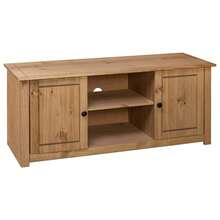 vidaXL TV-Schrank 120 X 40 X 50 Cm Massivholz Panama-Kiefer - Brown - View 4