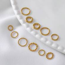 20 buah Cincin Lompat Tertutup Stainless Steel, Konektor Cincin Putar Cocok untuk Aksesoris Pembuatan Perhiasan DIY - Cincin baja tahan karat - View 3