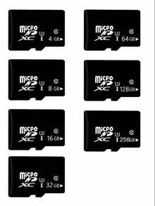1 pieza Mini Tarjeta de Memoria TF/SD, Opciones de Capacidad: 256GB, 128GB, 64GB, 32GB, 16GB, 8GB, 4GB, Tarjeta TF/SD Flash de Alta Velocidad - Negro - Ver 7