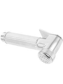 1个锌合金加压手持式冲洗喷头，高压淋浴喷头，带通用接口，适用于浴室清洁、宠物清洗、冲水等。 - 銀色 - 查看 1