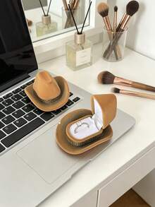 Hộp đựng nhẫn hình mũ denim, hộp đựng trang sức mini sáng tạo, hộp quà cầu hôn lãng mạn (thích hợp cho lễ đính hôn, Ngày Valentine và kỷ niệm), hộp đựng nhẫn nhỏ gọn tiện dụng. - Nhiều màu - Xem 4