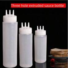 1 chai bóp, chai đựng nước sốt, chai đựng gia vị, chai bóp 3 lỗ, dùng cho salad, nướng thịt, làm bánh, cắm trại, dụng cụ nhà bếp, nước sốt salad, tương cà, gia vị. - trắng - Xem 1