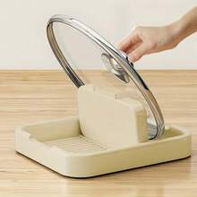 Kitchen Storage Rack, Pot Lid And Utensil Countertop Organizer, Knife And Fork Rack, Cooking Storage Accessories, Kitchen Organizer - [White] - View 10