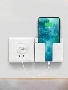 Suporte Multiuso De Parede Para Celular Controle Plástico Para Carregar Celular - Multicolorido - Visão 2