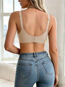 4pcs Nursing Bra, Sujetadores Para Mujer, Bras For Women, Bralettes For Women, Brasier De Lactancia, Anti Sagging Front Opening Bra - Apricot - View 11