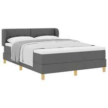 vidaXL Boxspringbett Mit Matratze Dunkelgrau 140 X 190 Cm Stoff - Gris - Ver 2