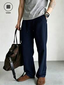 Men's Lightweight Casual Outdoor Sports Pants, Summer - Navy Blue - View 3