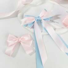 5 Rolls Colorful High Density Polyester Satin Ribbon, Soft Texture, Suitable For Flower Gift Wrapping, Fruit & Blue Decor Bows, Cake Baking Packaging Tapes, Handmade Sewing Craft DIY Bow Ribbons - Style 1 - View 5