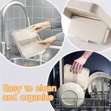 Kitchen Storage Rack, Pot Lid And Utensil Countertop Organizer, Knife And Fork Rack, Cooking Storage Accessories, Kitchen Organizer - [White] - View 9