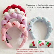 1 chiếc băng đô cài tóc bằng vải mềm mại, thêu hình hoa anh đào trắng và đám mây, chống trượt, kiểu dáng cao cấp dành cho phụ nữ và bé gái. - Nhiều màu - Xem 4