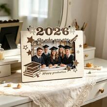 1/2pcs 2026 Graduation Cap Wooden Photo Frame, Modern Desktop Display Stand, Suitable For Graduation Photos, Perfect Graduation Party Decor And Commemorative Gift - Picture Frame - View 4