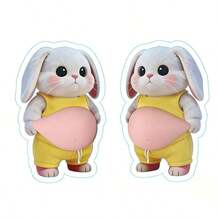 New Big Belly Rabbit Design Dog Soft Silicone Fridge Door Car Door Anti-Collision Sticker Squeeze Toy - Multicolor - View 12