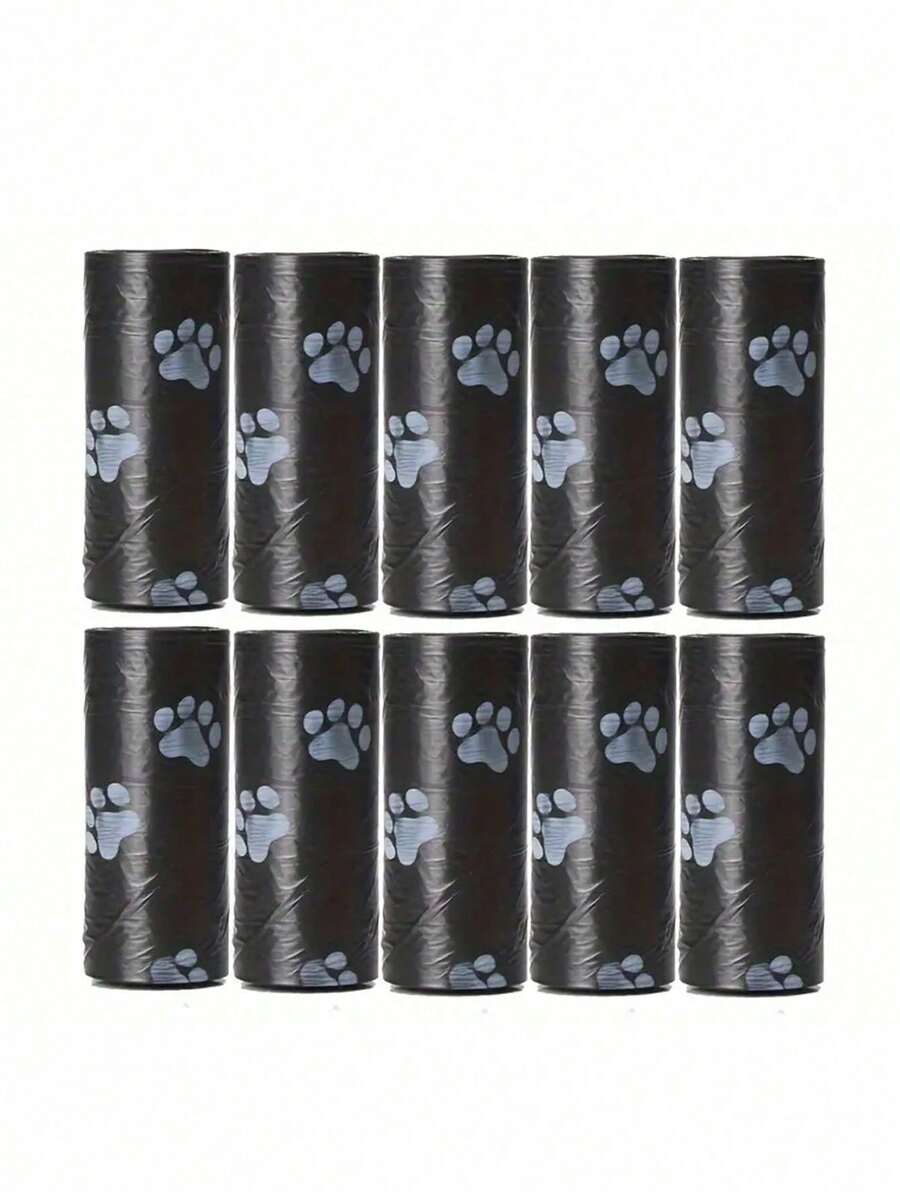100pcs Dog Waste Bags, Black, Purple, Pink Thickened Fully Trash Bags, Thickened Waste Bags, Poop Bags, Trash Bags, Compostable, Cute Poop Bags - Multicolor - View 1