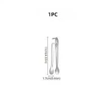 2/4pcs Mini Square Tongs - Gold/Silver High-Quality Mirror-Polished Stainless Steel Tools, Suitable For Snacks, Appetizers, Candies, Cheese, Buffets, Weddings, Birthdays, Parties, Etc.Durable Ice Tongs, Luxurious Mini Tongs, Cute Tea Party Tongs, High-End Small Stainless Steel Tongs, Cheese Serving Tools, Essential For Buffets, Elegant Party Accessories, Catering Services, Party Hosts - 4件銀色夾子 - 查看 7