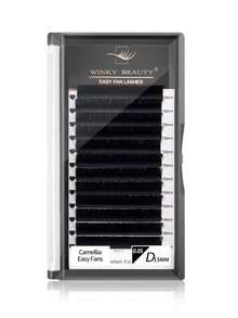 12对2026新款山茶花蓬松假睫毛，浓密透气的分段花瓣，自然睫毛嫁接效果，新手友好型自粘式，超柔软扇形蚕丝蛋白经典单股哑光黑色睫毛簇，适合化妆师、美容院使用。 - D - 查看 29