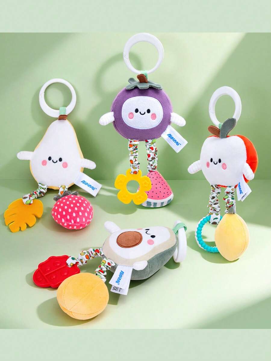 Búp bê nhồi bông treo nôi hình trái cây mới cho bé, búp bê lục lạc nước cho xe đẩy em bé, đồ chơi gặm nướt, mặt dây chuyền hình xe hơi. - Nhiều màu - Xem 1