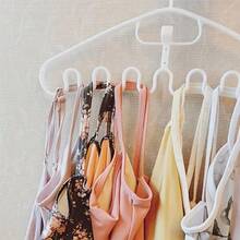 3pcs/5pcs/10pcs Clothes Hanger,Clothing Storage Rack, Garment Racks, Clothes Drying Racks, Wardrobe Storage Rack, Clothespin, Clothesline,Can Hang Accessories Such As Camisoles, Ties, Scarves, Belts, Etc,Space-Saving Design. - White - View 8