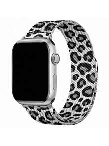 1条时尚黑色豹纹米兰尼斯表带，兼容 38mm、40mm、41mm、42mm、44mm、45mm、46mm、49mm，印花表带兼容 Series Ultra 11、10、9、8、7、SE3、6、5、4、3、2、1，休闲腕带智能表带，透气表带配件，可替换表带，适合日常佩戴和户外活动，是送给朋友生日或圣诞节的理想礼物。 - 紋 - 查看 13