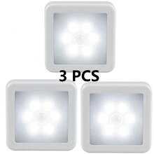 1pc Square Motion Sensor Night Light, LED Auto Sensor Wall Lamp, Battery Powered, Home Decor For Bedroom, Room, Corridor, Staircase, Bedside Cabinet, Wardrobe, Sensor Night Light, Staircase And Bathroom Sensor Light - Square - View 16