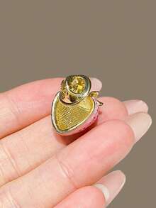 1pc Fashionable Cute Alloy Enamel Strawberry Brooch - Multicolor - View 5