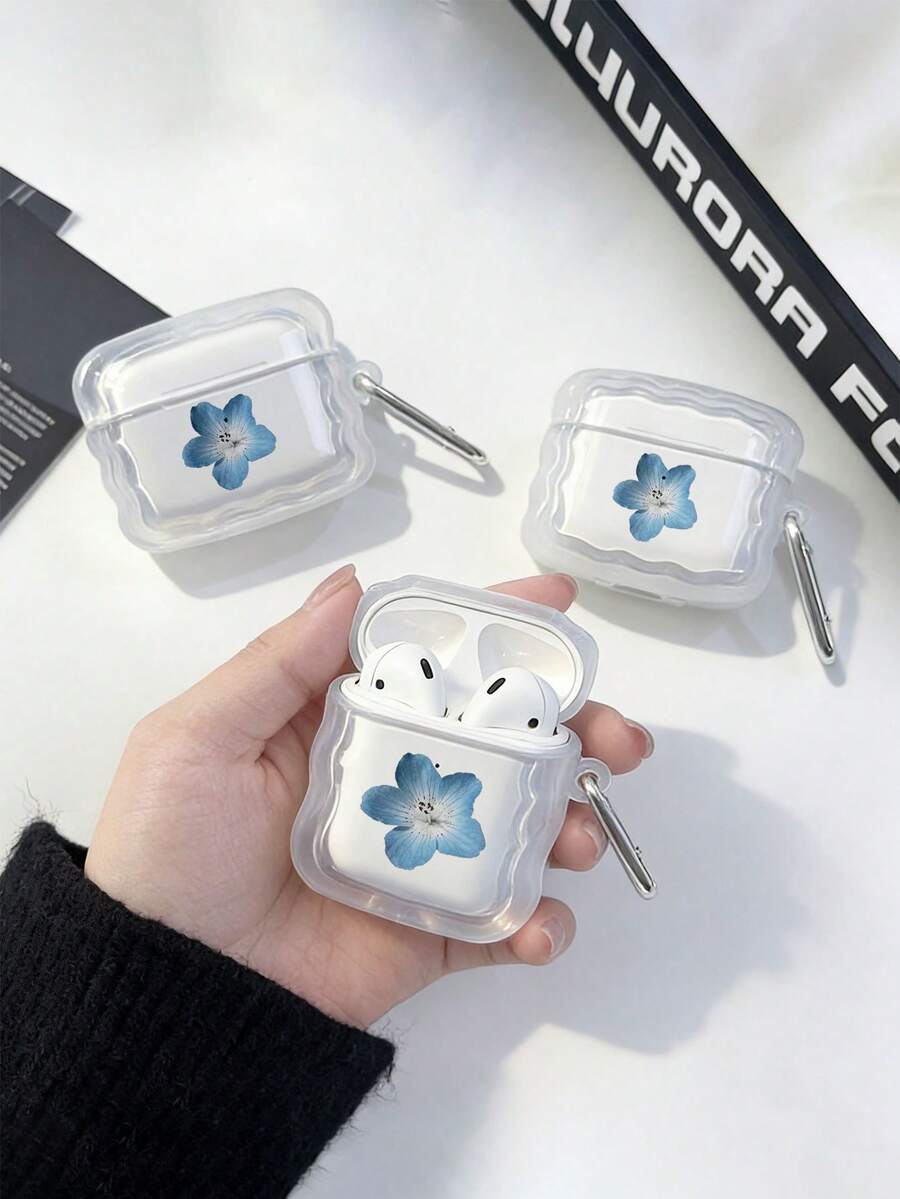 1 chiếc ốp tai nghe trong suốt hình hoa ly xanh dương tối giản, tương thích với Apple Pro 2, thế hệ thứ 4, thế hệ thứ 3, thế hệ thứ 1/2. - màu đen - Xem 1