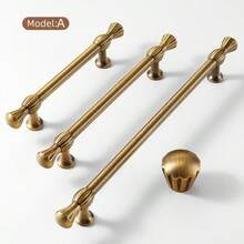 金色全套家具把手，适用于任何家具，包括抽屉、橱柜、门，锌合金材质，法式奢华风格 - 黃銅色 - 查看 7