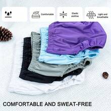 1pc Reusable Leak-Proof Pants - Washable Diaper Cover, Available In Various Colors (Gray, Blue, Black, Purple), Easy To Put On And Take Off - View 9