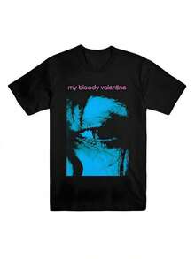 Uni T-Shirt Made Of Pure Cotton, 100% Cotton My Bloody Valentine Loveless 1992 Vintage Band T-Shirt - Uni Tee With Iconic Logo, Loose Fit For Men & Women, Casual Streetwear For Concerts, Festivals & Leisure Wear (Machine Washable), Summer T-Shirt, Blouse, Basic Tops, Tops. - màu đen - Xem 1